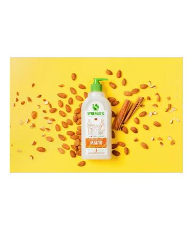 SYNERGETIC Soap for sensitive skin almond milk 500 ml - Buy Online on GoSupps.com
