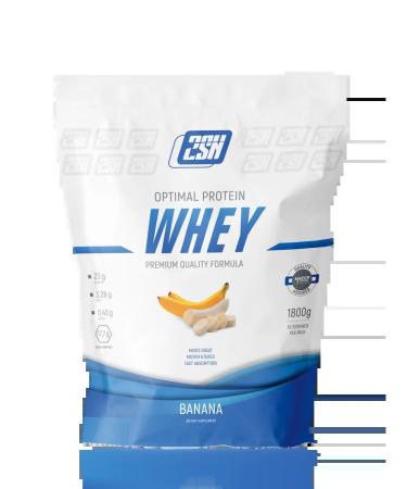 2SN Wastein without sugar Whey Protein 1800G banana