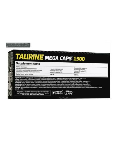 Olimp Sport Nutrition Taurin 120 caps for energy and training Taurine Mega - Buy Online on GoSupps.com
