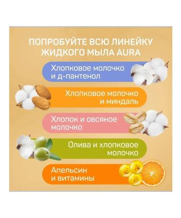 Aura Cream-soap Pure Cotton hypoallergenic olive 5 liters - Buy Online on GoSupps.com