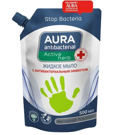Aura Liquid soap Antibacterial Active Herb chamomile 500 ml