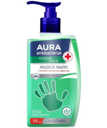 Aura Liquid soap Antibacterial Active Herb Aloe 300 ml