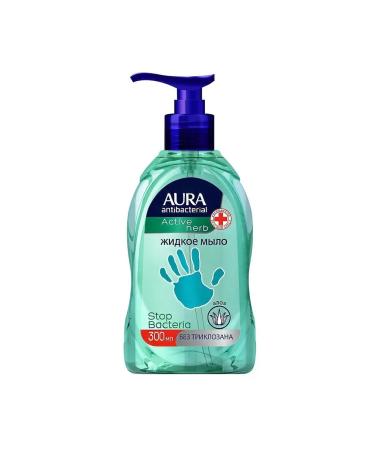 Aura Liquid soap Antibacterial Active Herb Aloe 300 ml - Buy Online on GoSupps.com