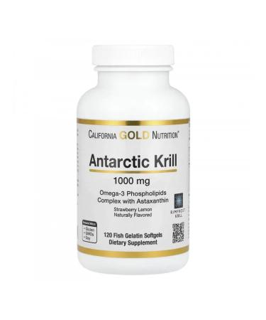 California Gold Nutrition Antarctic crooked oil taste of strawberries and lemon 120 pcs