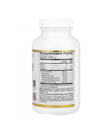 California Gold Nutrition Antarctic crooked oil taste of strawberries and lemon 120 pcs - Buy Online on GoSupps.com