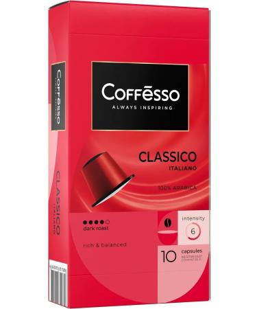 COFFESSO Coffee in Classico Italiano capsules for coffee machines 10pcs 50g - Buy Online on GoSupps.com