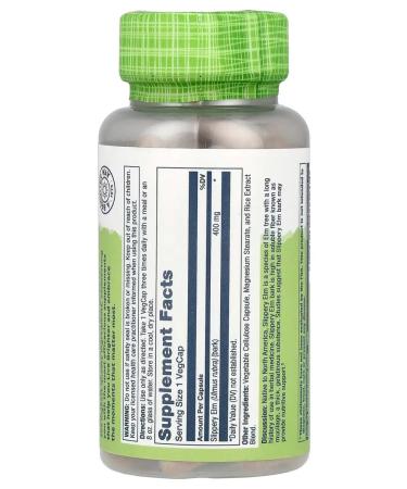iherb Slippery ELM rusty elm 400 mg 100 capsules - Buy Online on GoSupps.com