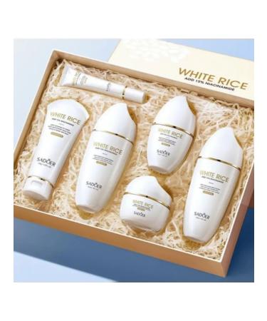 Cosmetics set Set for lightening and moisturizing the skin with rice 6B1