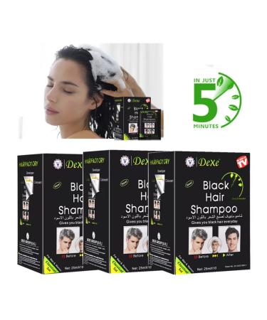 Dexe Shampoo hair dye and beard coloring gray hair 10*25ml - Buy Online on GoSupps.com