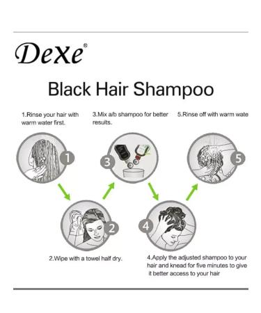 Dexe Shampoo hair dye and beard coloring gray hair 10*25ml - Buy Online on GoSupps.com