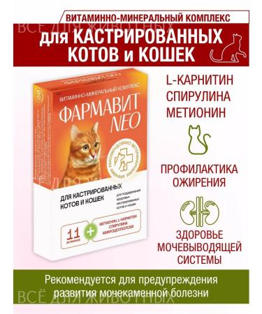 Farmavit NEO Vitamins for castrated cats and cats