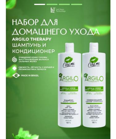 USE ME COSMETICS Set of shampoo and air conditioning with green clay Detox 2 1 l