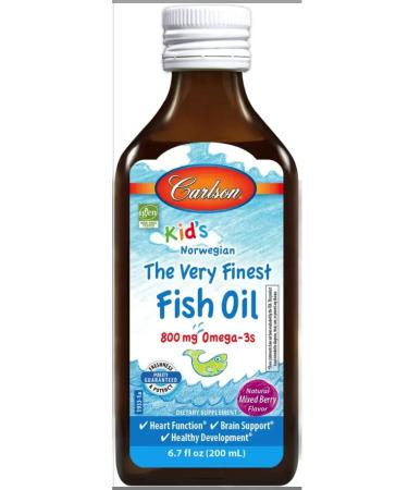 Carlson Labs Kids Norwegian Fish Oil 800 Omega 3 200 Ml (for children) berries