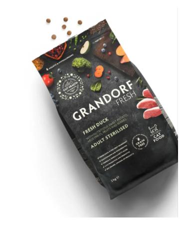 Grandorf fresh For sterilized cats fresh duck 400g - Buy Online on GoSupps.com