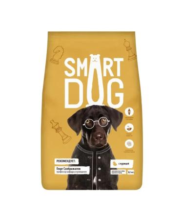Smart Dog Dry food for adult dogs of large breeds with chicken 12 kg - Buy Online on GoSupps.com