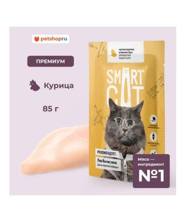 Smart Cat Spiders for cats pieces of chicken in sauce 85 gr