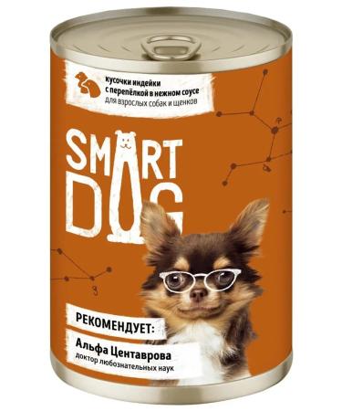Smart Dog Canned turkey and quail food for dogs and puppies 400 g wet food - Buy Online on GoSupps.com