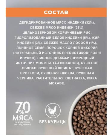 Grandorf Dry food for sterilized cats with a turkey 400 grams - Buy Online on GoSupps.com