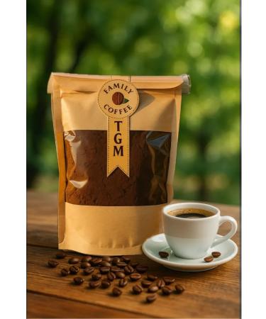 Familial TGM Armenian ground coffee 800 grams with a spoon