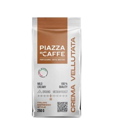 Piazza del caffe Coffee ground drunk del cafe cream velor 250 g - Buy Online on GoSupps.com
