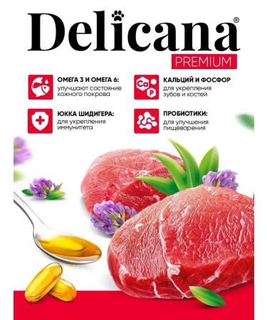 Delicana Dry food for dogs of medium breeds beef 2kg - Buy Online on GoSupps.com