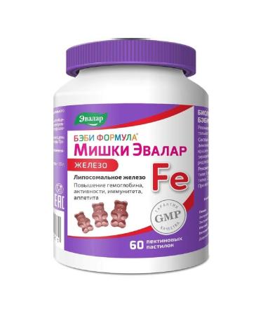 Evalar Baby formula Iron Bear Children from 3 years old 2.5g 60pc -1 units