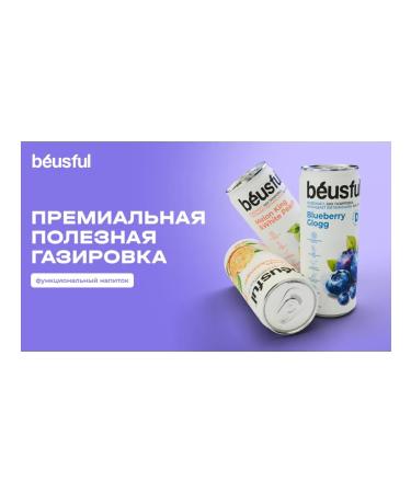 Beuseful Useful lemonade Beusful 0.33l.*20pcs. Blueberry - Buy Online on GoSupps.com