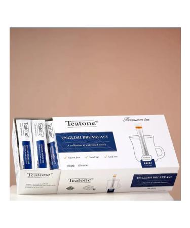Teatone Tea "English breakfast" Black 100 sticks of 1.8 g 1255 - Buy Online on GoSupps.com