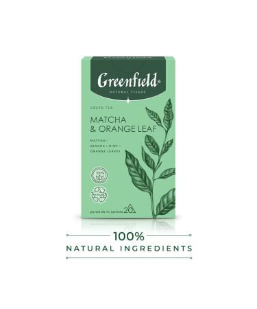 Greenfield TeaNatural Tisane "Matcha & Orrange Leaf" Green 20 p - 4pcs - Buy Online on GoSupps.com