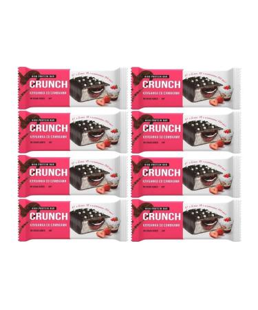 BootyBar Crunch Protein Bar 8 PIECES 60g Strawberries and Cream