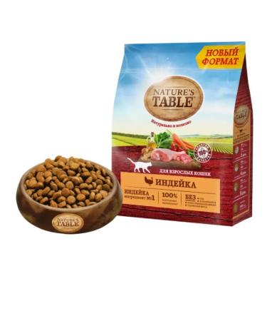 NATURE'S TABLE Dry food for cats turkey 6pcs 1.1 kg - Buy Online on GoSupps.com