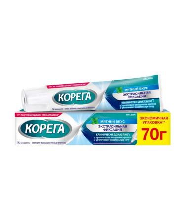 Korega Cream for fixing dentures mint 70g - Buy Online on GoSupps.com