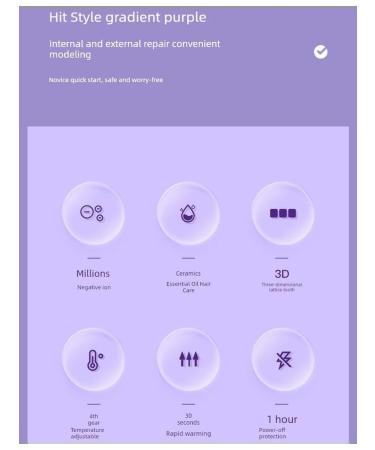 Mini curl Ox corn gradient purple ion care - Buy Online on GoSupps.com