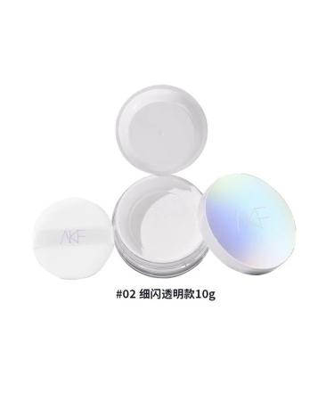 Akf light crumbly powder 10g-02 transparent shimmer