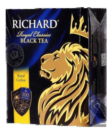 Richard Black tea Royal Ceylon 100 bags 2 pcs - Buy Online on GoSupps.com