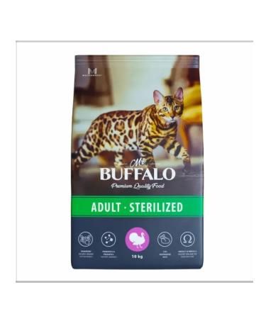 Mr BUFFALO Dry food for sterilized cats with a turkey 10 kg - Buy Online on GoSupps.com