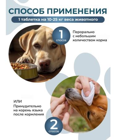 Helmintal tablets for dogs more than 10 kg 2 tablet E304 - Buy Online on GoSupps.com