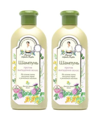 Grandma Agafia's Recipes Hair shampoo against falling 2x350 ml