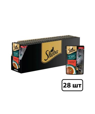 Sheba Soup collection wet food for cats beef 28x70 g