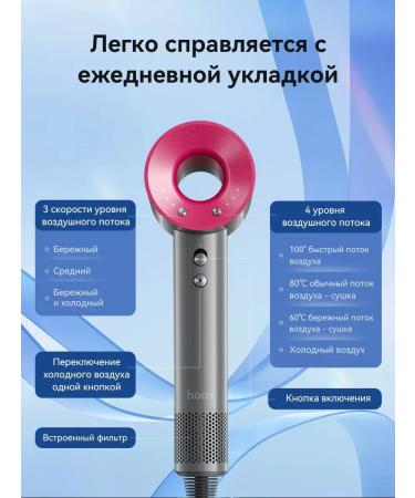 Powerful hairdryer with nozzles - Buy Online on GoSupps.com