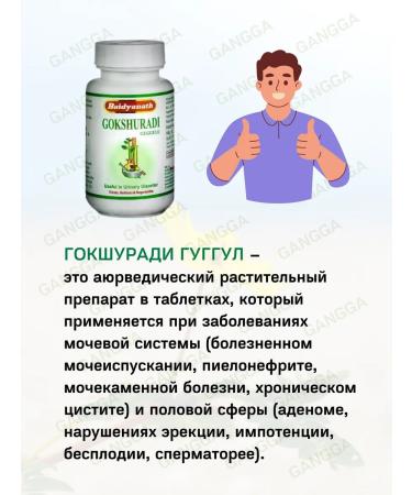 Baidyanath Herbal tea for the urinary system and kidneys Gokshuradi Guggulu 80 tablets - Buy Online on GoSupps.com