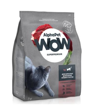 AlphaPet WoW for home cats with beef and liver 7kg