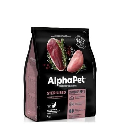 AlphaPet Feed for sterilized cats and cats duck turkey 7kg