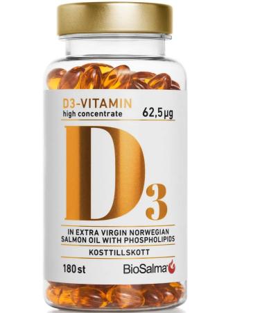 Biopharma Vitamin D3 BIOSALMA 62.5 g (2000m) 180 capsules