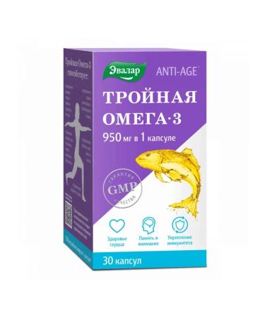 Evalar Omega-3 triple Anti-Age Capsules 950mg 30pc -1 UC