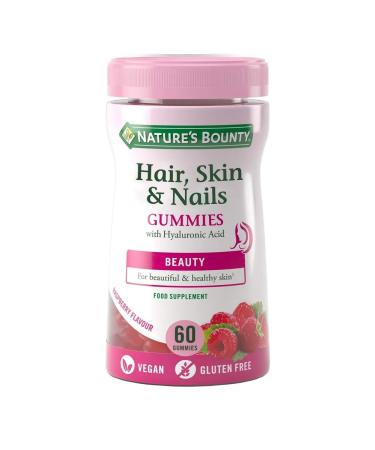 Nature's bounty Hair skin nails taste raspberry 2.5 g 60pc -1 units