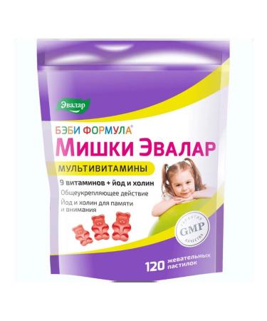 Evalar Multivitamins formula of the bear Taste 2g 120pc -1 units