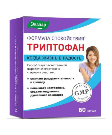 Evalar JSC TRIPTOPHAN FORMULLY EVELAR EVALAR 280MG 60pc -1 UP