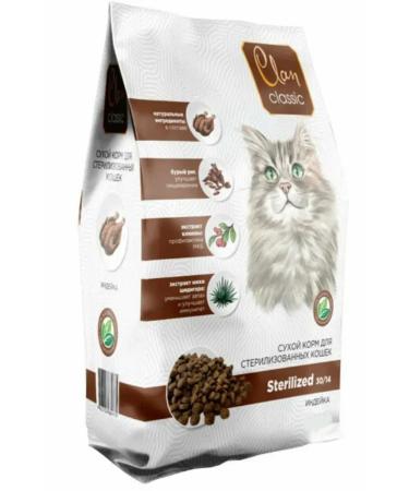 CLAN Sterilized-30 feed for cats sterilized turkey 400g - Buy Online on GoSupps.com