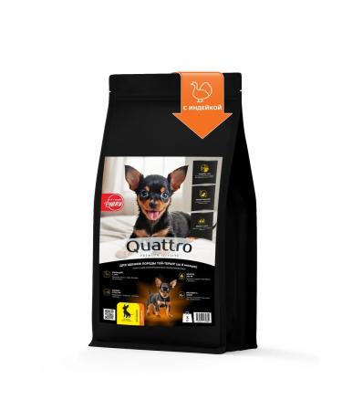 Quattro Feed for puppies toy terrier with turkey 3 kg